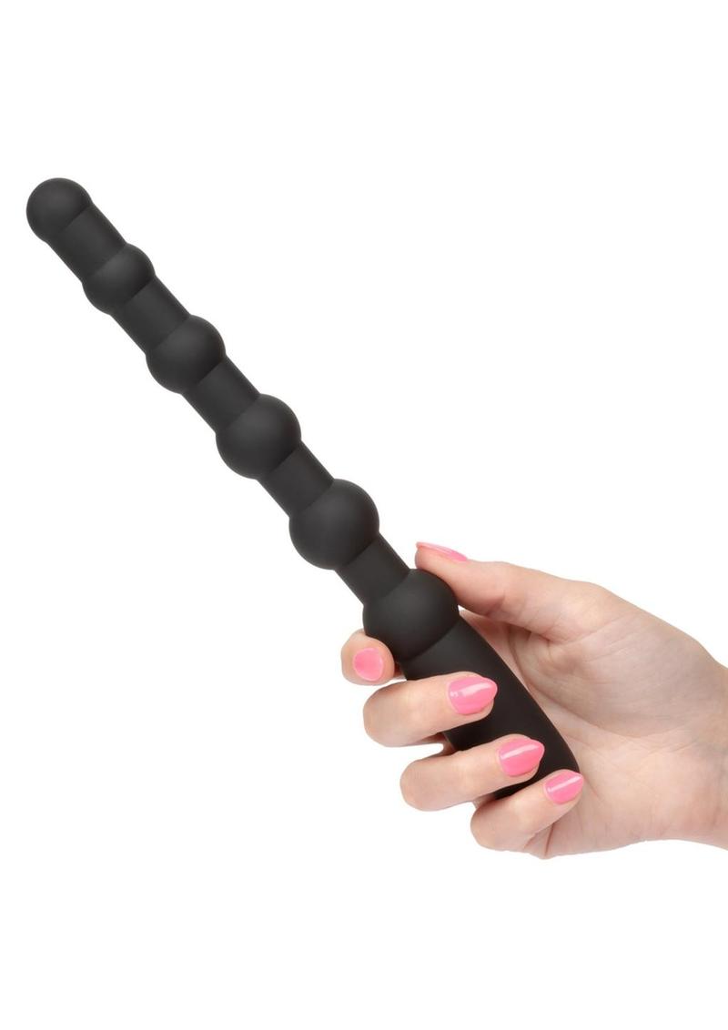 Anal Beads with rechargeable vibe - poseable - 7 in