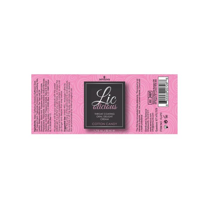 Lic o Licious Throat Coating Oral Delight Cream - 1.7 oz