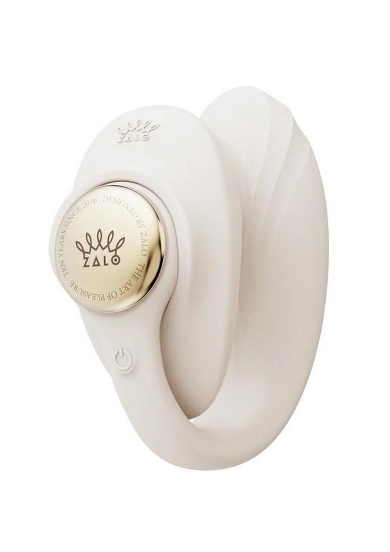 Zalo Deya Rechargeable Silicone App Compatible Wearable Vibrator Set - White/Gold